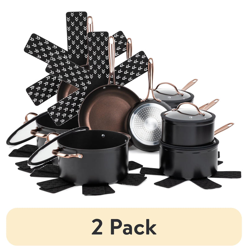 12-Piece Non-Stick Cookware Set, Signature Collection Pots and Pans Set - Blue