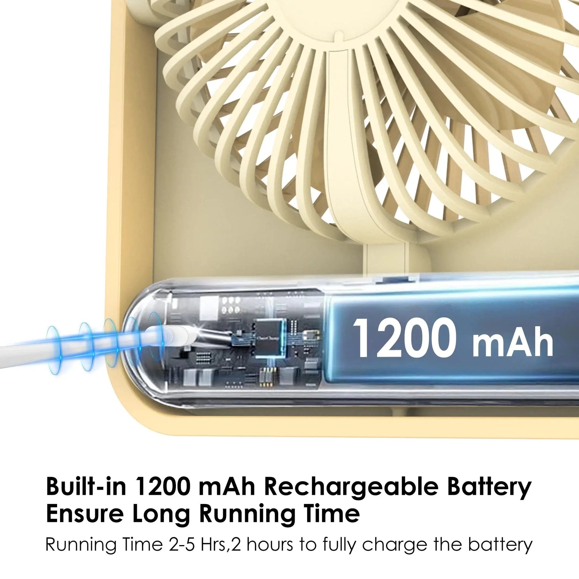 Stay cool anywhere with our 4-Speed Ultra-Thin Rechargeable Desk Fan! 🌬️💨 #PortableComfort #StayCool