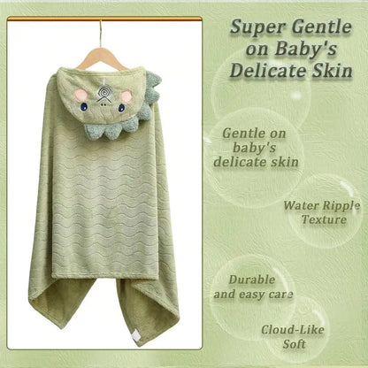 Baby Bath Towel with Hood, Ultra Soft Absorbent Blanket Gift for Infant, Newborn , 27.5X55 Inch