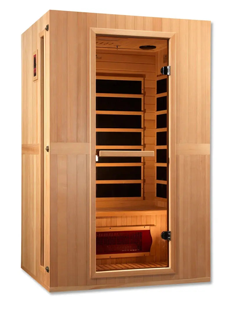 Maxxus 2 - Person Bluetooth Compatible FAR Infrared Sauna in Hemlock