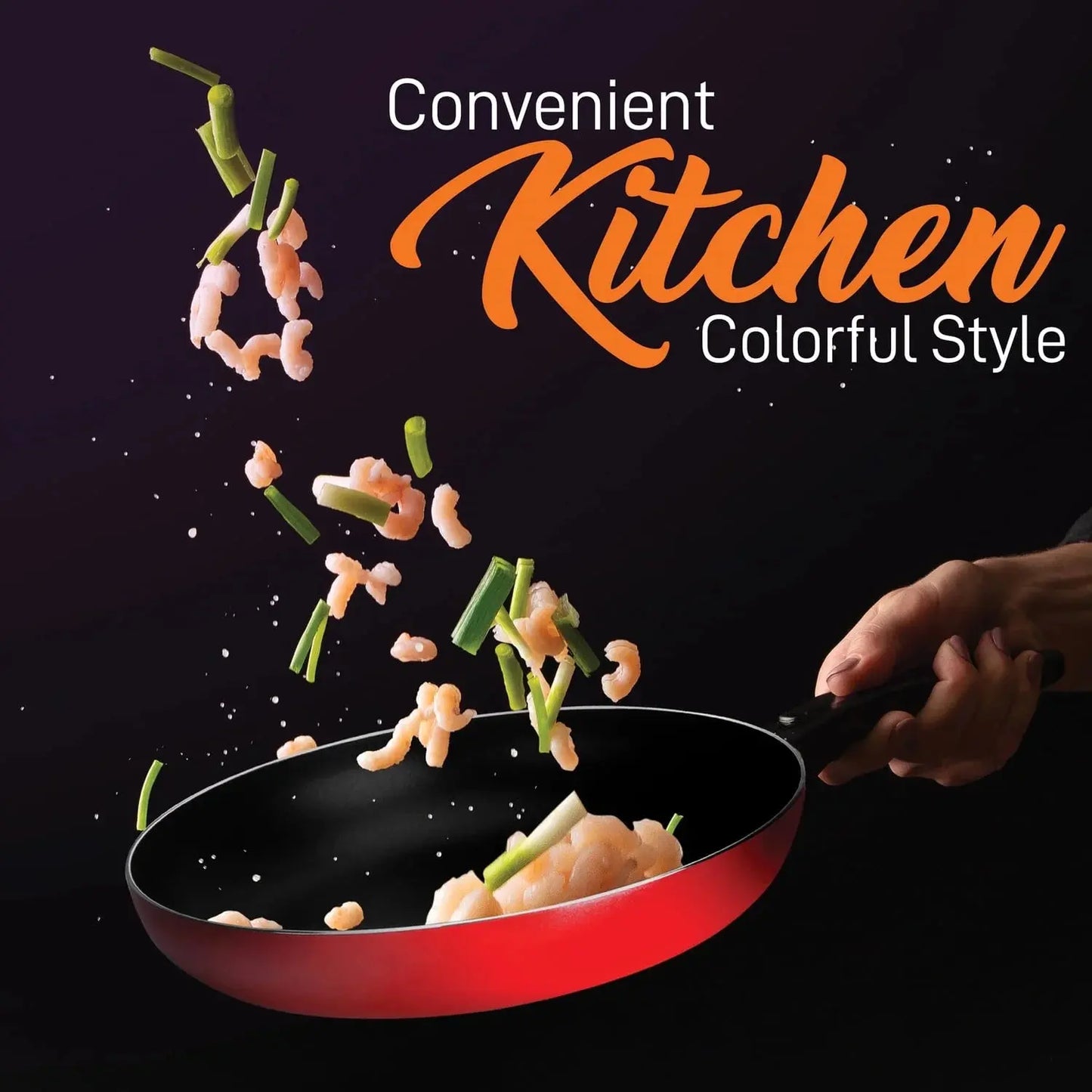 Cook Like a Pro with This 15-Piece Color Explosion Kitchenware Set – Pots, Pans, and Utensils Galore!