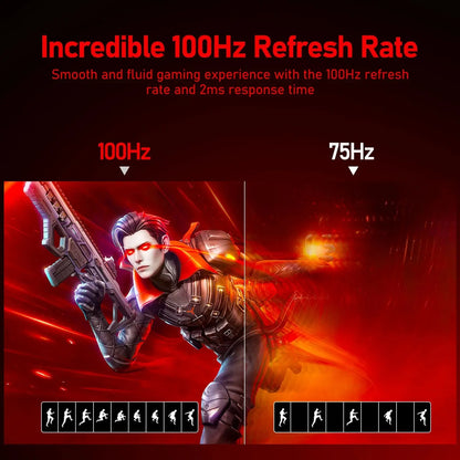 27-Inch Curved Gaming Monitor with 100Hz Refresh Rate and Built-In Speakers - FHD 1080P, Frameless Design in Elegant White