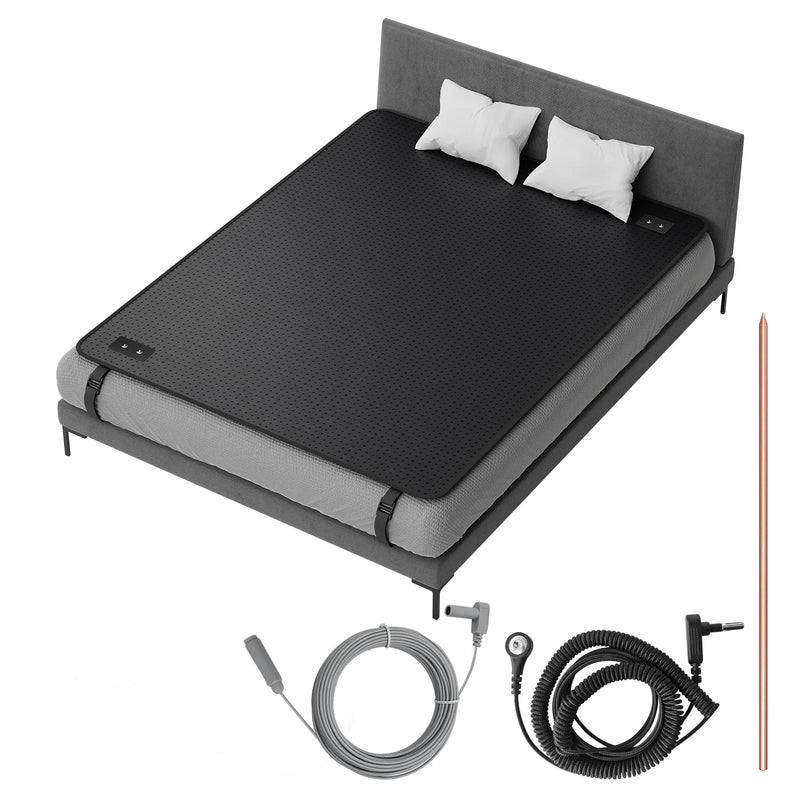 Grounding Mattress ,Universal Grounding Sleep Mat for Bed,Reconnect to the Earth EMF Recovery,Improve Energy,Sleep Assist and Helps with Anxiety with Grounding Kits