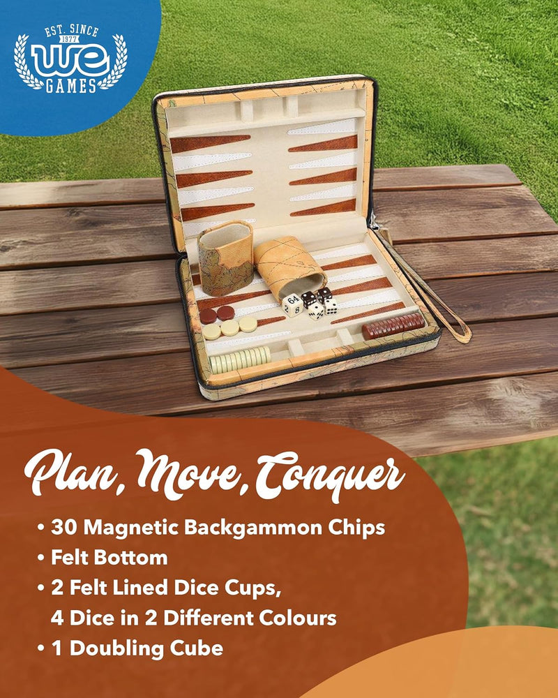 Backgammon on the Go: The Magnetic Map That Won't Get You Lost and a Strap to Keep Your Game Together!