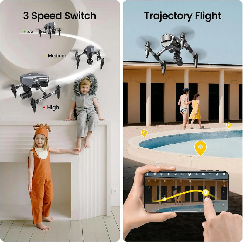 Capture the skies with the WF10 Mini Drone! 🎥✨ Perfect for kids, it comes with a 1080P camera and 3 batteries for endless fun! 🚁🖤 #DroneAdventures #KidsFun