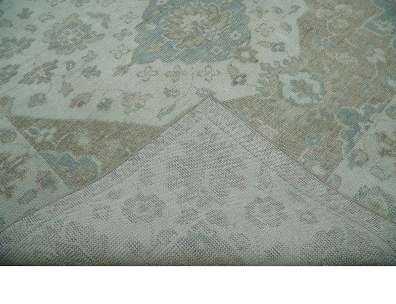 Antique Design Medallion Earthy Ivory and Camel 8x10 wool Area Rug The Rug Decor