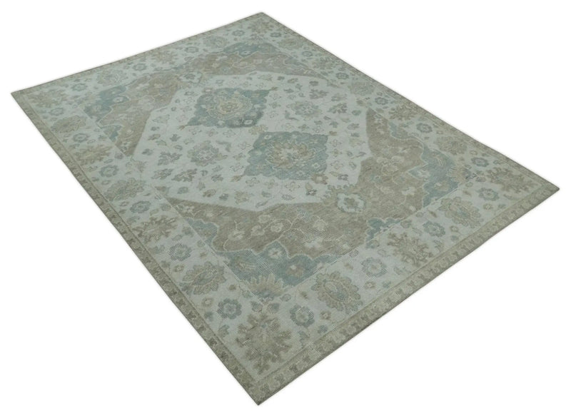 Antique Design Medallion Earthy Ivory and Camel 8x10 wool Area Rug The Rug Decor