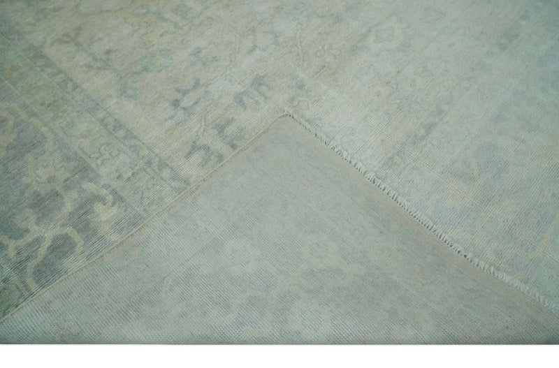 Antique Finish Silver, Gray and Charcoal Hand Knotted Oriental Oushak 8x10 wool Area Rug The Rug Decor