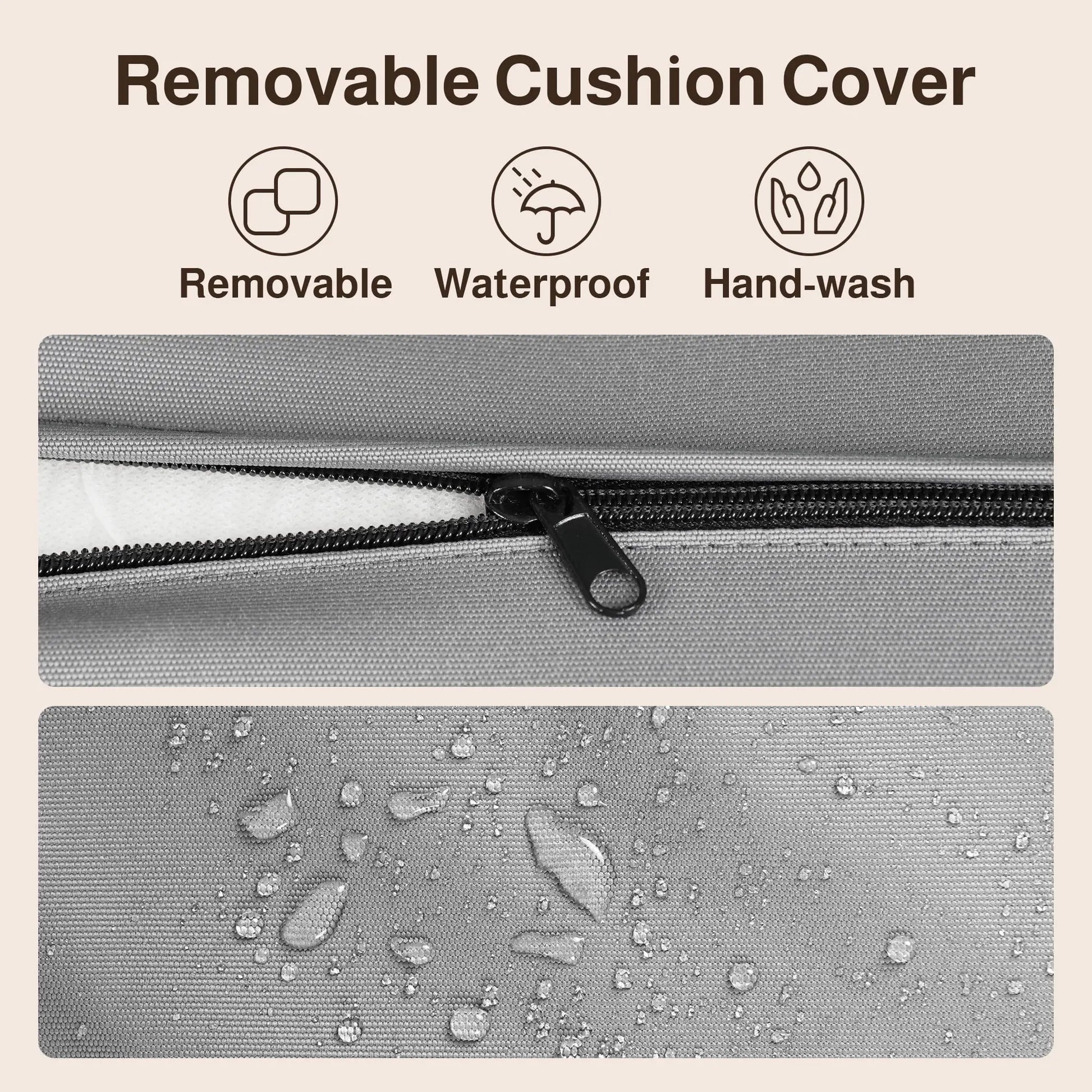 Patio Furniture Set, 4-Piece Outdoor Sectional Furniture Set with Coffee Table and Chairs for Conversation & Dining, Gray