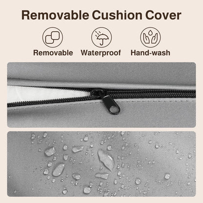 Patio Furniture Set, 4-Piece Outdoor Sectional Furniture Set with Coffee Table and Chairs for Conversation & Dining, Gray