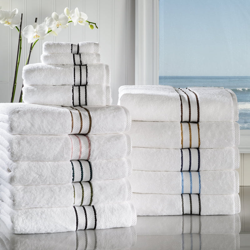 100% Turkish Cotton Plush 2-Piece Solid Highly Absorbent Towel Set, Tea Rose