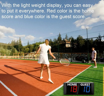 Btbsign Score Keeper Portable 1.5 " Led Digital Electronic Scoreboard Indoor Games Blue Red