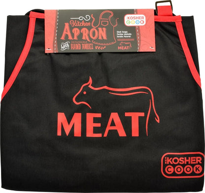 Dairy Blue, Red Meat, Parve Green Kitchen Linen Apron, Oven Mitt, Pot Holder, and Mini Oven Mitt