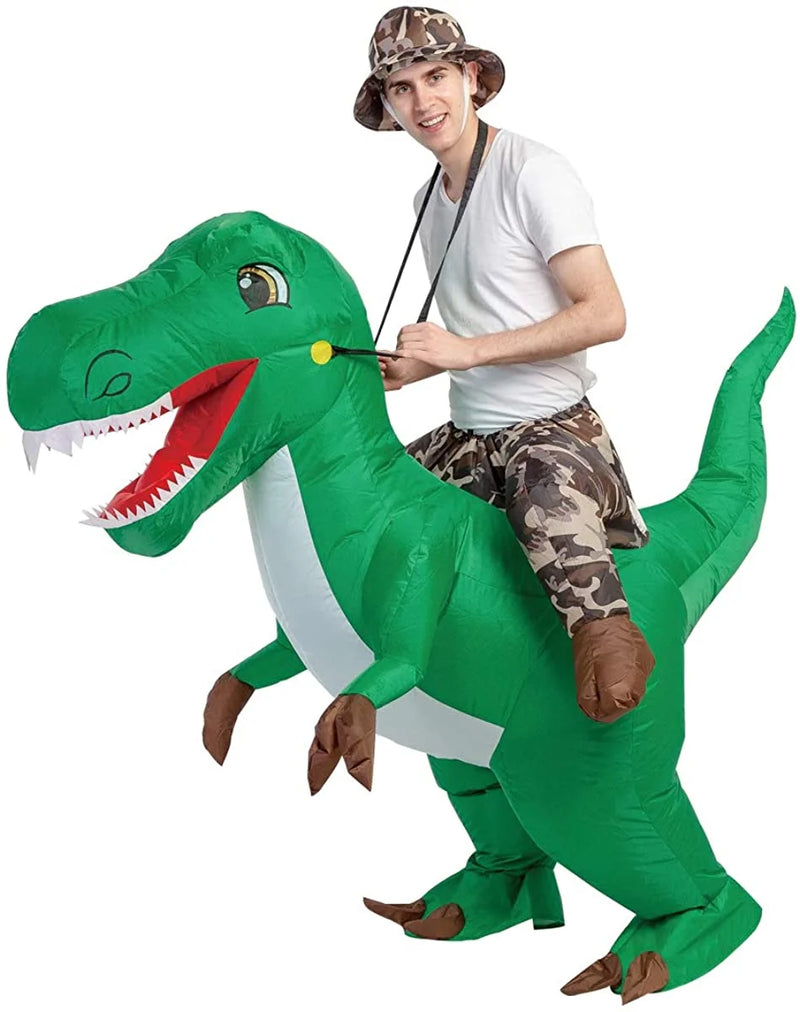 Get Ready to Roar! 🦖 Epic 63-Inch Inflatable T-Rex Costume for Halloween – Be the Life of the Party! 🎉