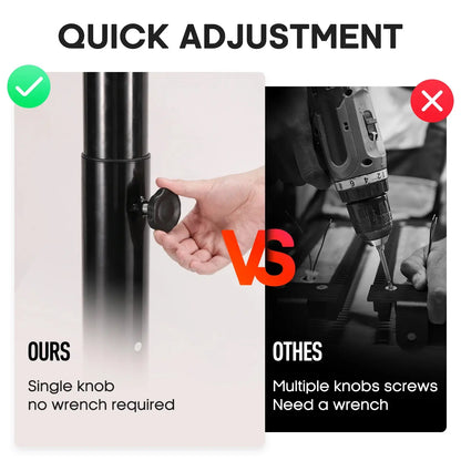 44" Basketball Hoop Adjustable Height 6.56'-10' Goal Durable Outdoor Portable Basketball System(Teens/Adults)