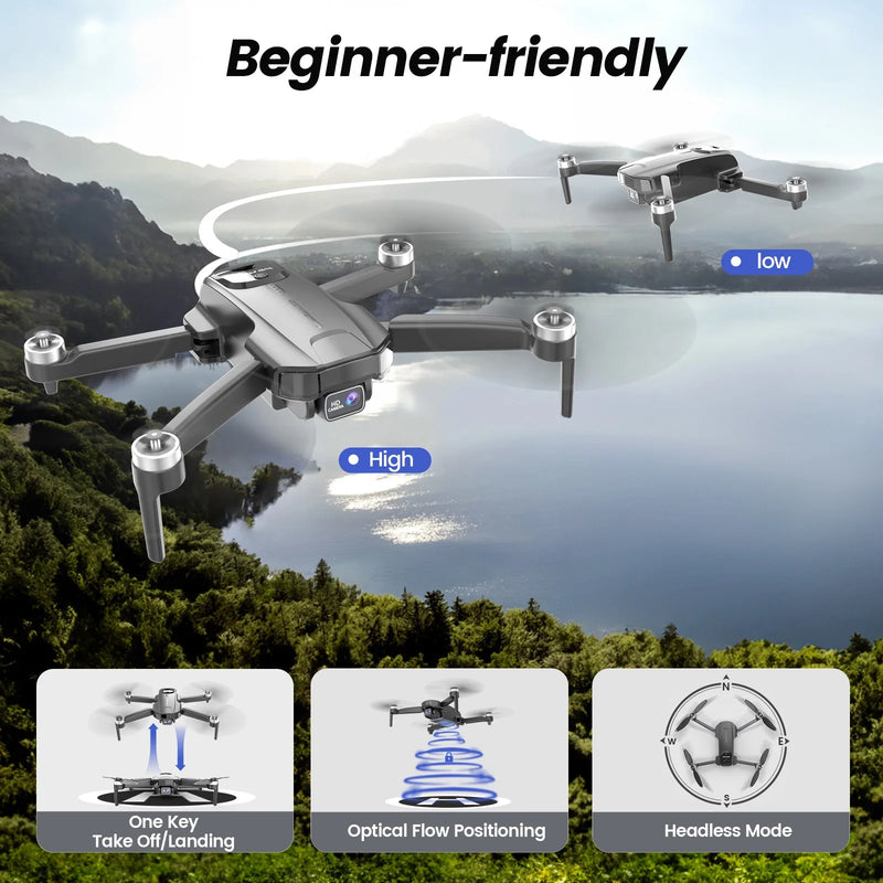 WF31 4K GPS Foldable Quadcopter Drone for Adults - 50 Minutes Flight Time, Black