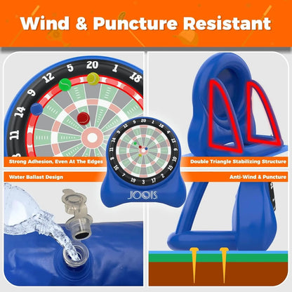 Get Ready for Fun! 🎉🏌️‍♂️ 6.5Ft Inflatable Golf Dart Board - 20+ Games Included! Perfect for Family Parties & Backyard Fun! 🏡🎯