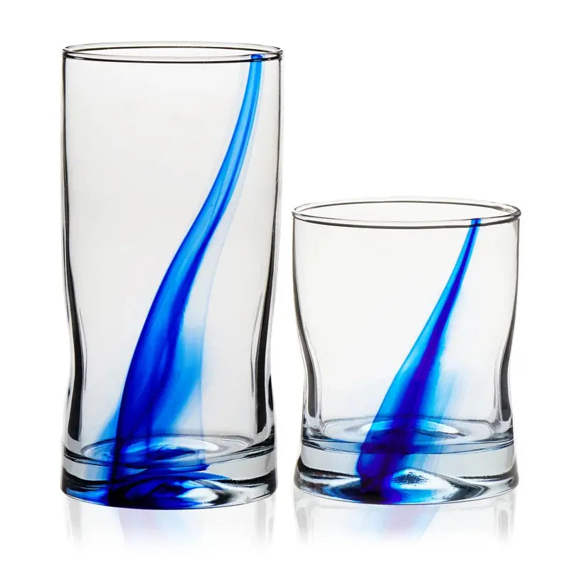 Blue Ribbon  Impressions 16-Piece Tumbler and Rocks Glass Set