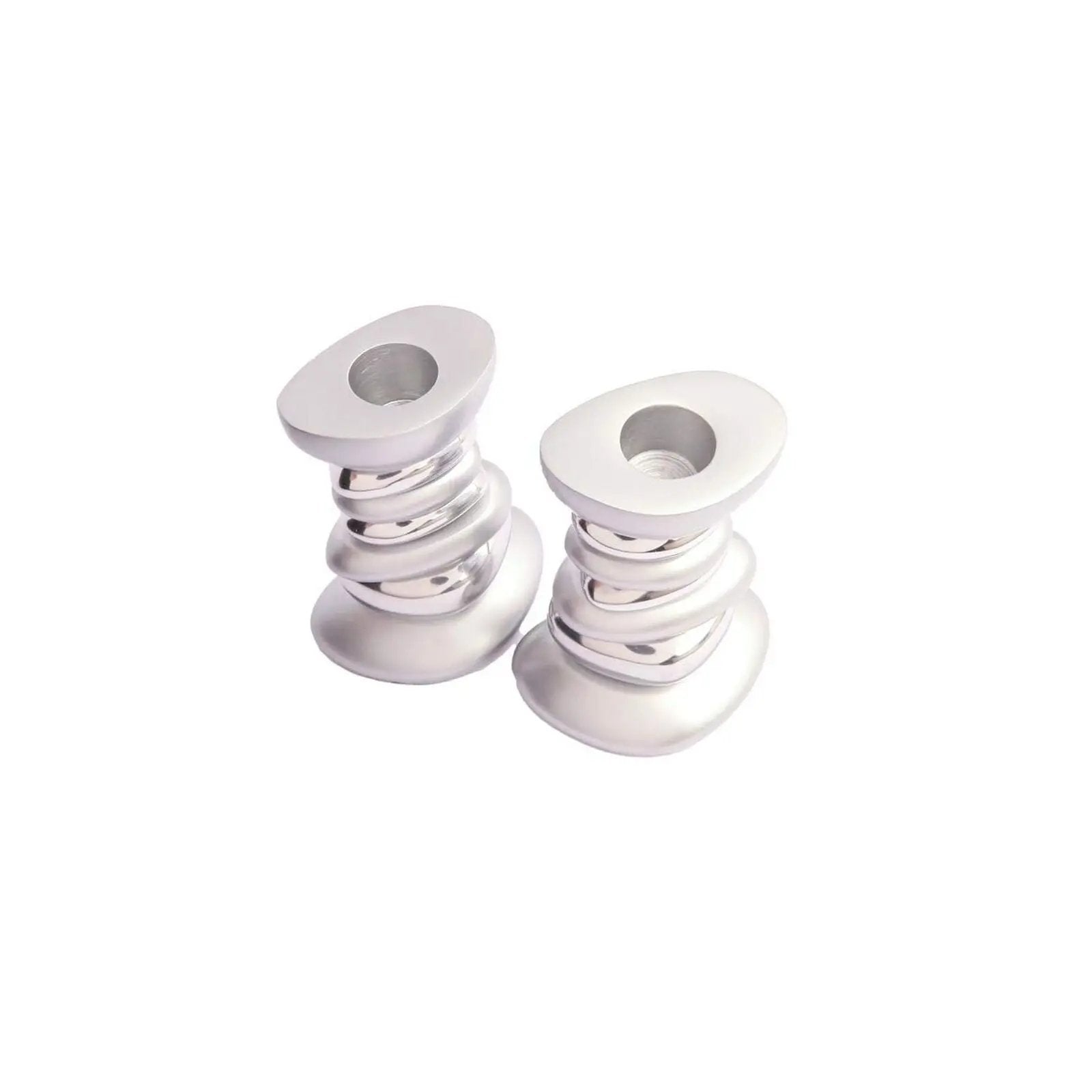 Yaie Emanuel Zen Stone Tower Candlestick Holders for Shabbat and Yom Tov