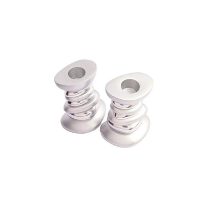Yaie Emanuel Zen Stone Tower Candlestick Holders for Shabbat and Yom Tov