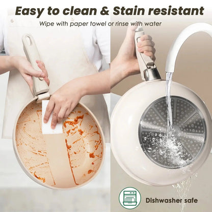 Upgrade Your Kitchen Game with This 19-Piece Non-Stick Pots & Pans Set! Safe, Stylish, and Super Versatile! 🍳✨