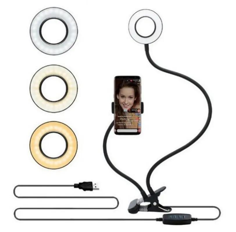 Glow Up Your Selfies! 🌟 Adjustable LED Ring Light for Flawless Makeup & Live Streams - Perfect 8Cm Stand! 💄✨