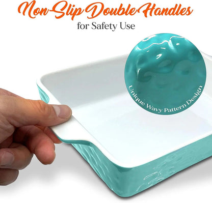 Upgrade your baking game with our 3-Piece Nonstick Ceramic Bakeware Set! 🍰 Safe, stylish, and perfect for all your culinary creations! #BakingEssentials #NonstickCookware