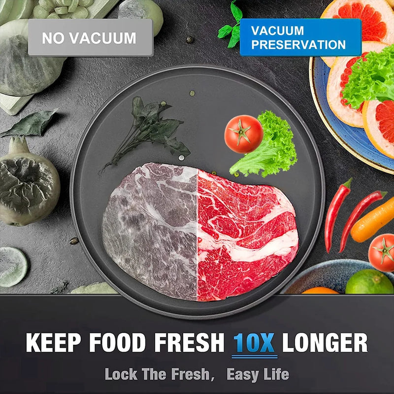 Seal in Freshness! Discover the Ultimate Automatic Vacuum Sealer with Built-In Cutter & Roll Storage!