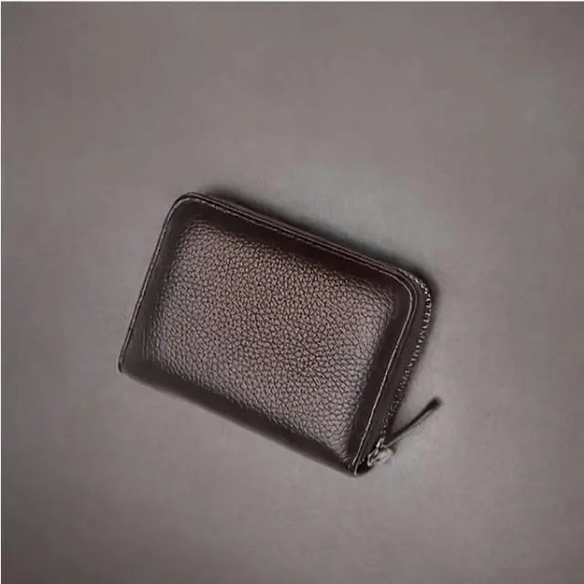 Ultra-Thin RFID Blocking Wallet - Minimalist Design with 20 Card Slots & 2 ID Slots - Secure Zipper Closure - Scratch & Spill-Proof PU Material - Compact & Travel-Friendly for Men & Women