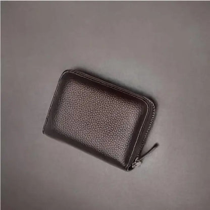 Ultra-Thin RFID Blocking Wallet - Minimalist Design with 20 Card Slots & 2 ID Slots - Secure Zipper Closure - Scratch & Spill-Proof PU Material - Compact & Travel-Friendly for Men & Women