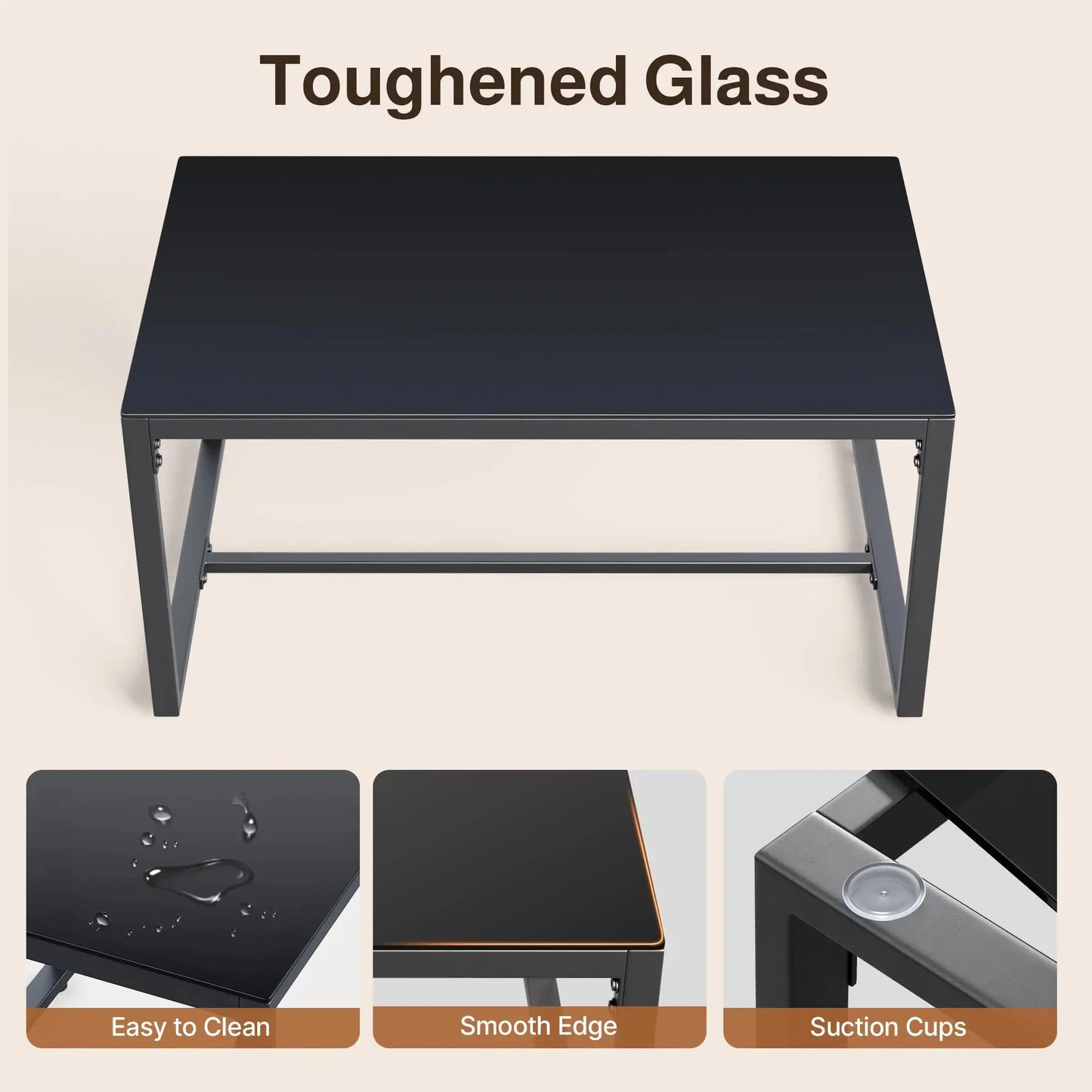 Patio Furniture Set, 4-Piece Outdoor Sectional Furniture Set with Coffee Table and Chairs for Conversation & Dining, Gray