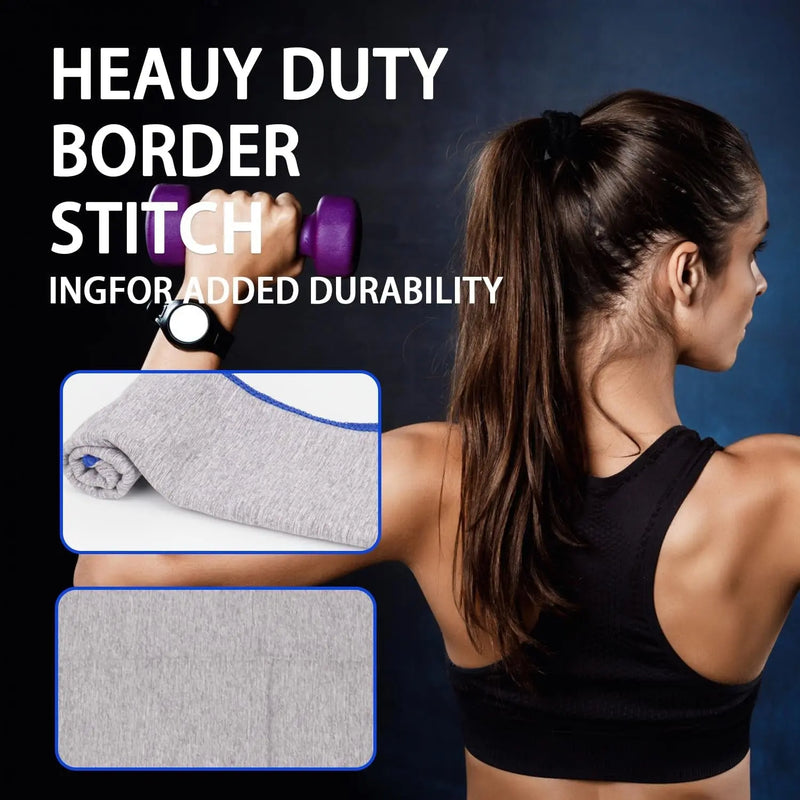 5 Pack Microfiber Gym Towels for Working Out, 16" X 26.8", Silver ION Odor-Free Absorbent Fiber, Fast Drying and Quick Dry Towels for Body Sweat, Working Out