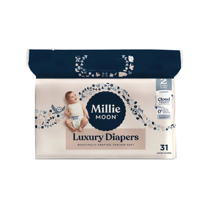 Experience Unmatched Softness and Leak Protection with Millie Moon Luxury Size 1 Diapers - 100 Count for Ultimate Baby Comfort!