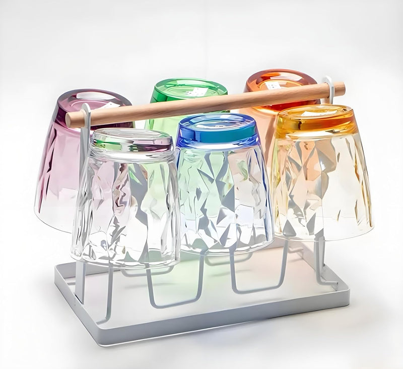 10 Oz Unbreakable Tritan Drinking Glasses Shatterproof Acrylic Glasses Drinkware BPA Free Hard Plastic Cups Reusable Kitchen Water Glasses Drinking Set of 8 (4 Colors)