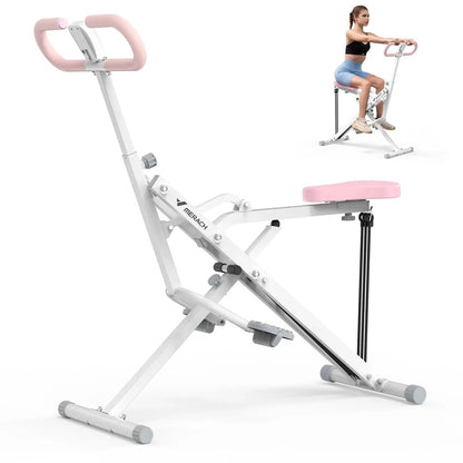 Foldable Squat Assist Trainer for Glutes and Quads - Includes 3 Adjustable Tension Bands
