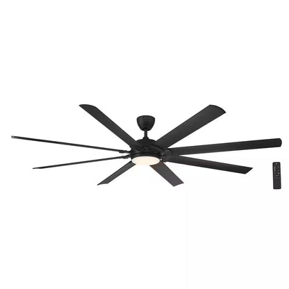 Glenmeadow 84 In. Integrated LED Brushed Nickel Ceiling Fan with Light and Remote Control