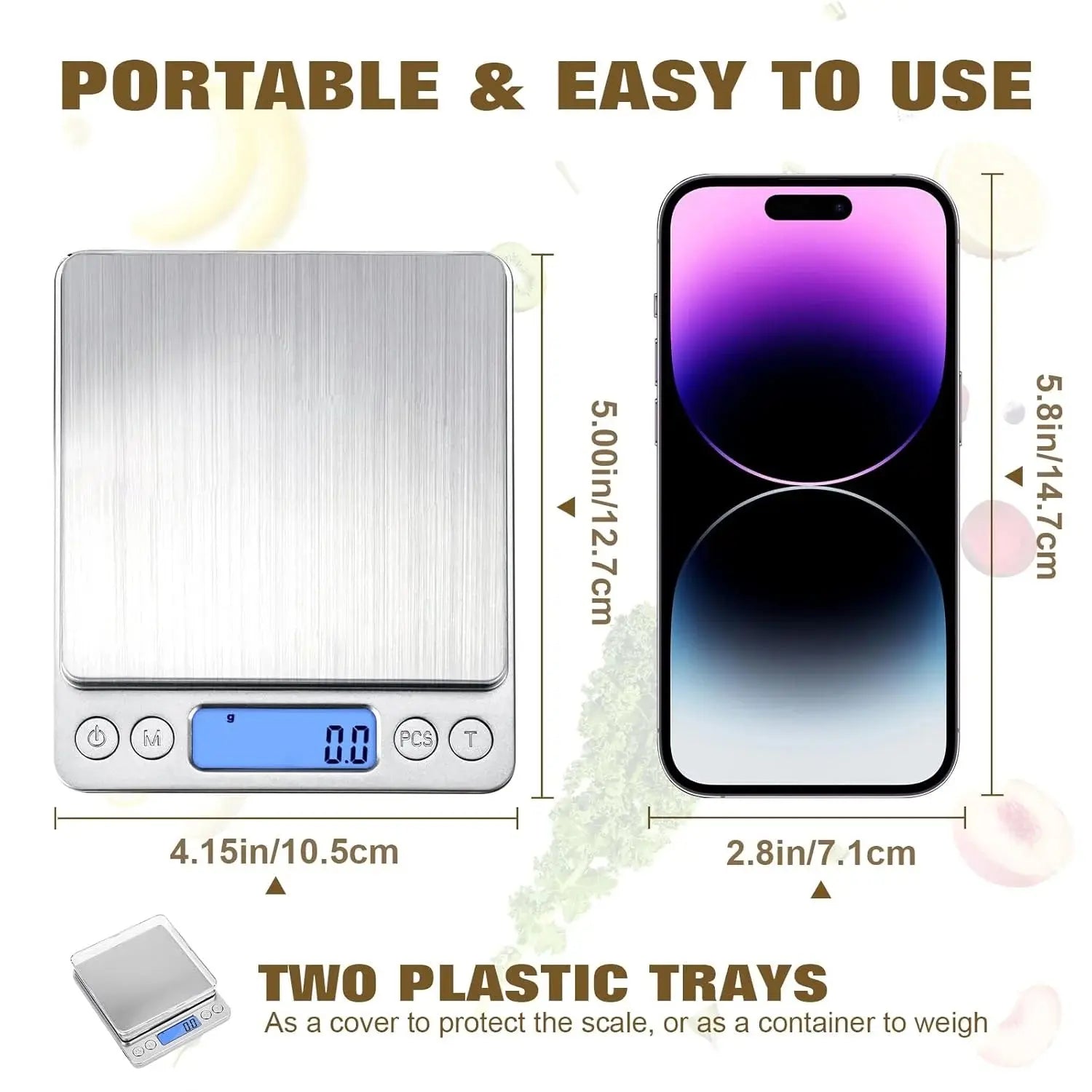 Food Scale with Grams and Oz, Multifunction Kitchen Scale for Food - Small Kitchen Appliances