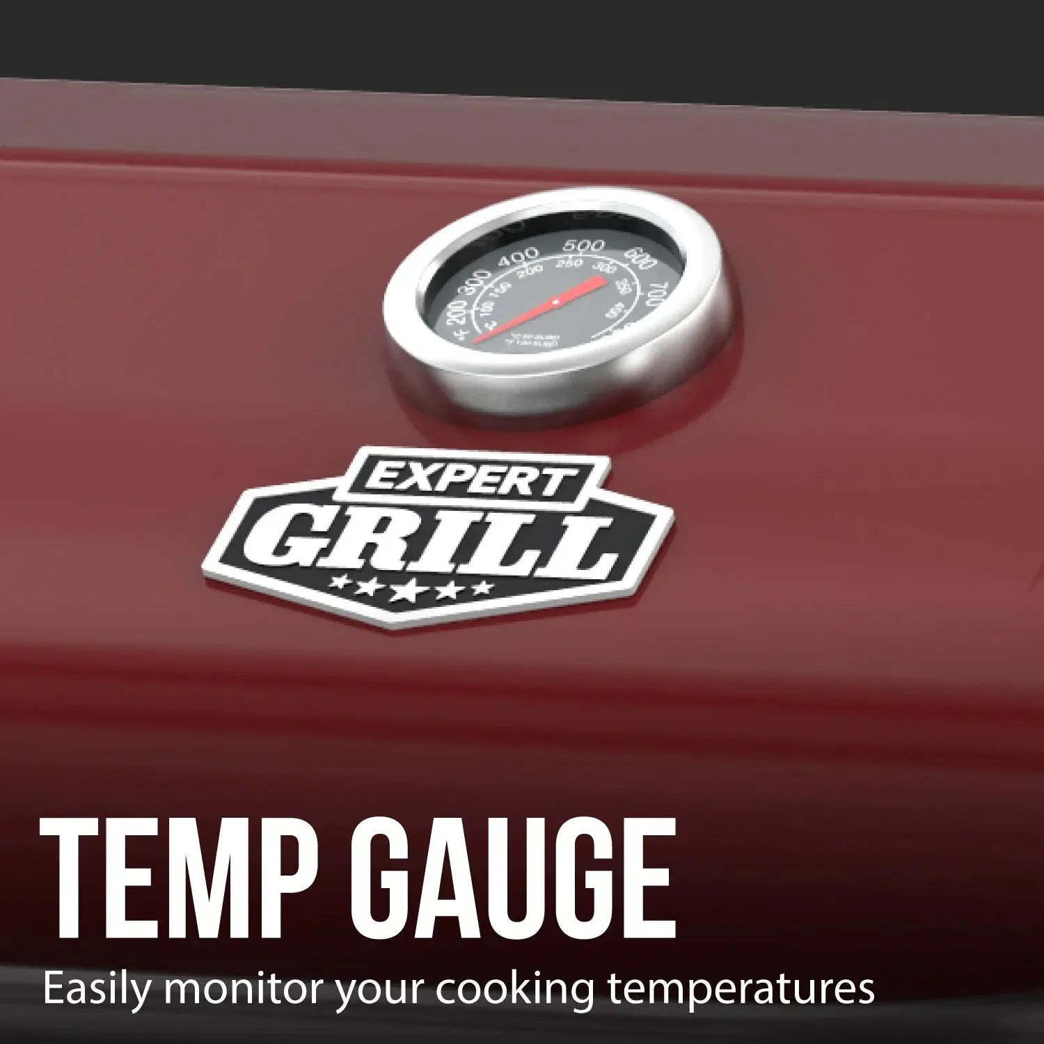 3 Burner Propane Gas Grill in Red