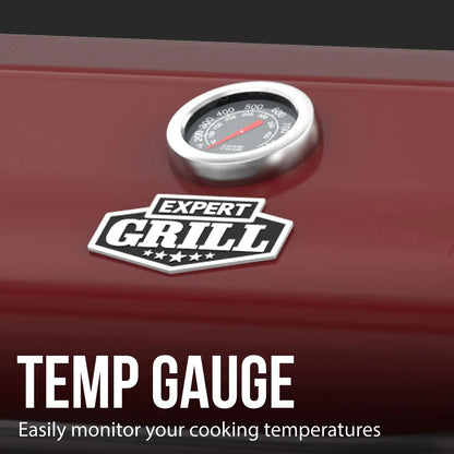 3 Burner Propane Gas Grill in Red