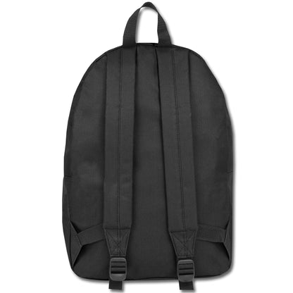 Solid Color 17 Inch Backpacks with Front Accessory Pocket and Dual Zipper Closure