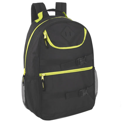 Two Tone Multi Pocket Buckle Strap Backpacks