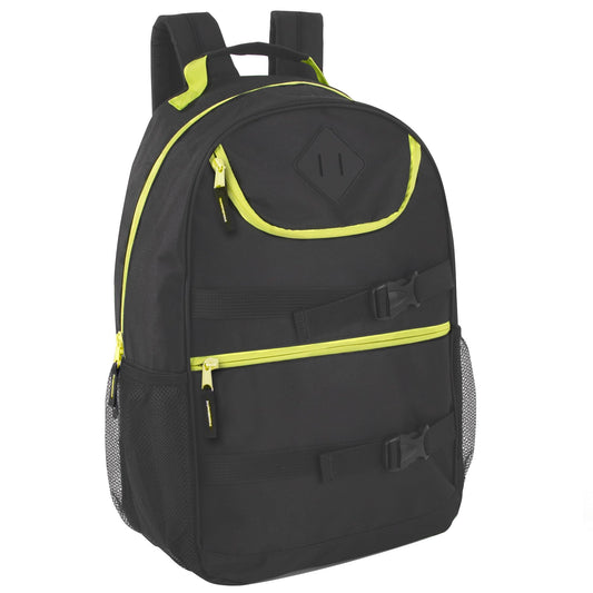 Two Tone Multi Pocket Buckle Strap Backpacks