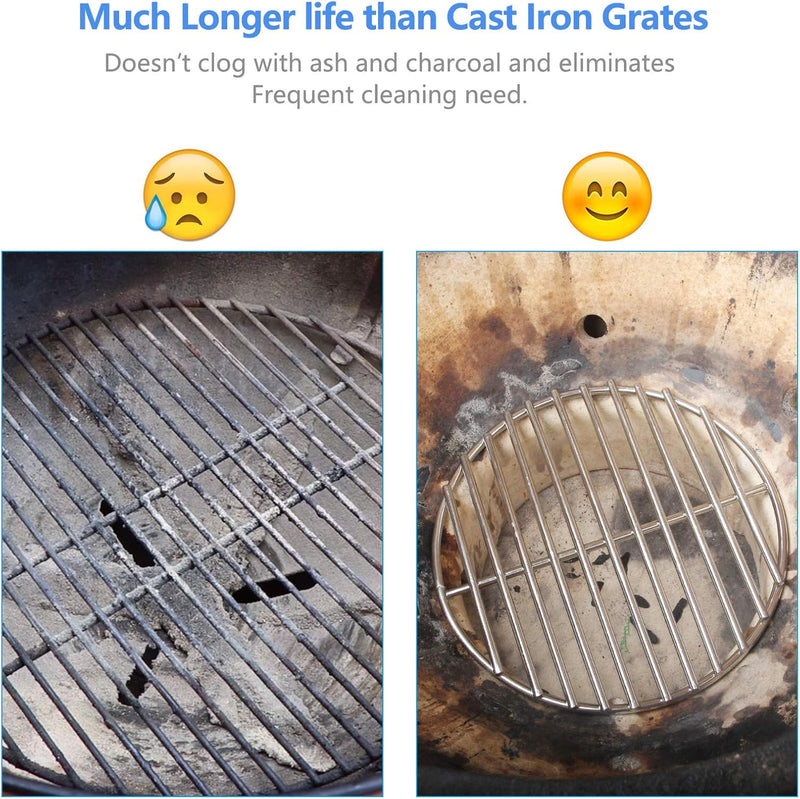 Upgrade Your Grill Game with Our 9" High Heat Stainless Steel Charcoal Fire Grate – Perfect Fit for Green Egg & Kamado Grills!
