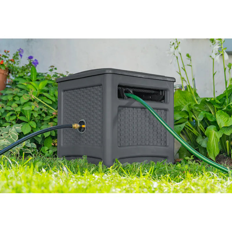 Wicker Wonderland: The 225-Ft Hose Reel That Hides Your Garden Snake!
