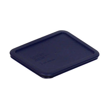 Stylish 3-Cup Glass Dishes with Trendy Dark Blue Lids – Set of 2!