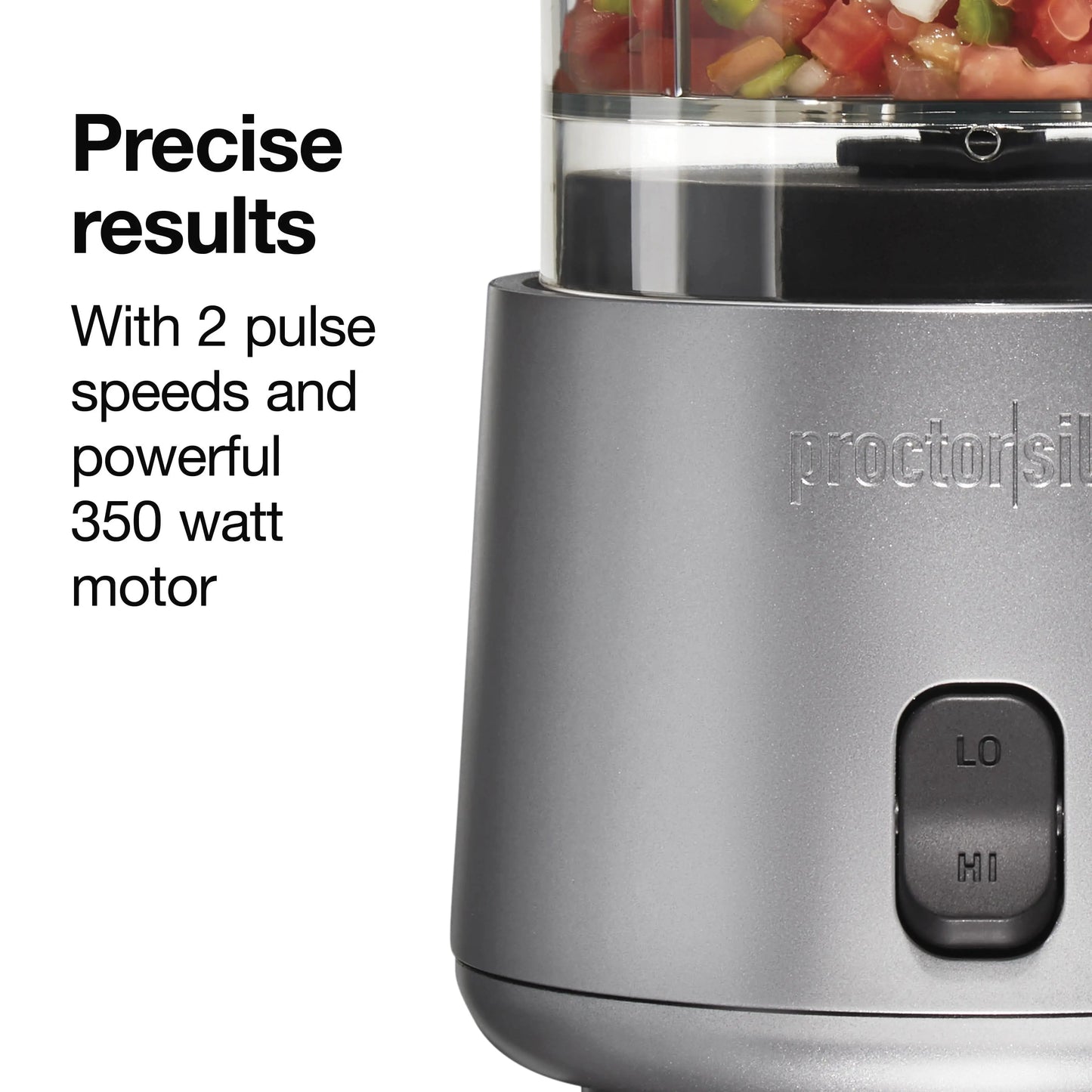 3.5 Cup 2-Speed Food Processor, Gray