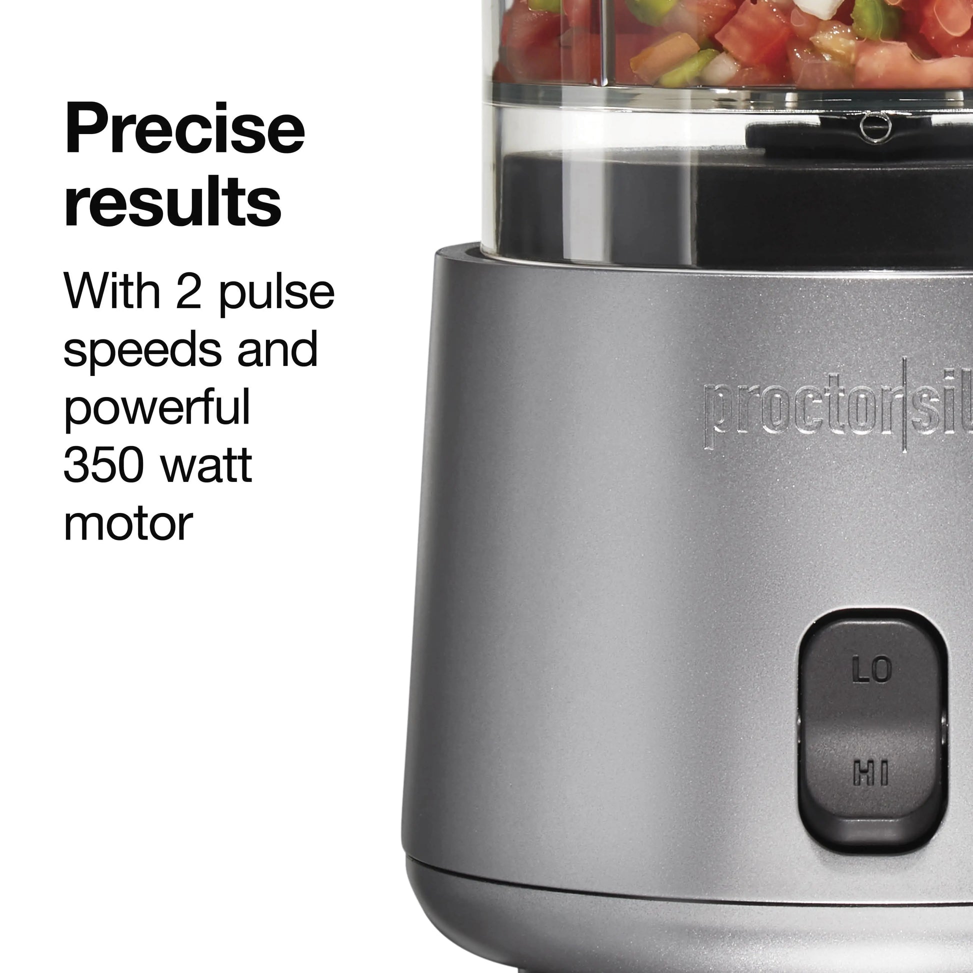3.5 Cup 2-Speed Food Processor, Gray