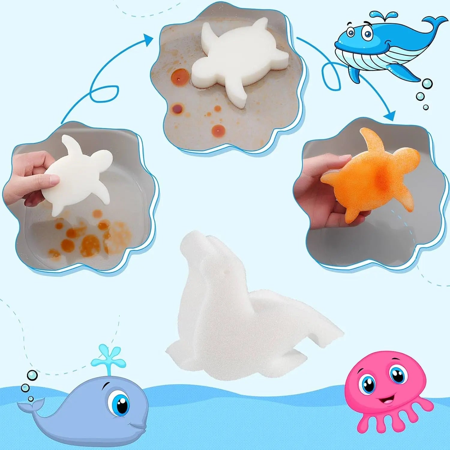 24 Pcs Oil Absorbing Sponge Hot Tub Scum Absorber Pool Floating Sponge Hot Tub Accessories Pool Accessories for Swimming Pool and Spa Cleaning Supplies(Vivid Style)