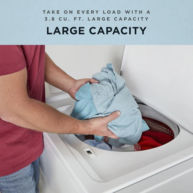 Compact High Efficiency Top-Load Washer - Sleek White Design