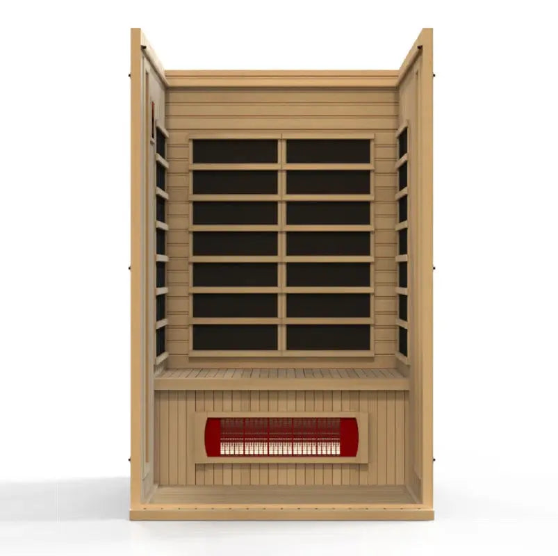 Maxxus 2 - Person Bluetooth Compatible FAR Infrared Sauna in Hemlock